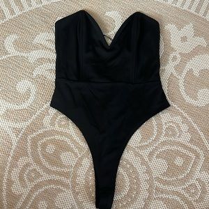 NWT Forever 21 strapless black bodysuit